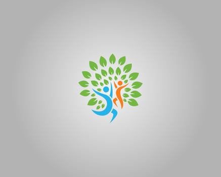 Healthy Living Community Logo Design Template. vector