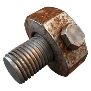 impressive modern Corroded Metal Bolt Cutout Isolated Element genuine png