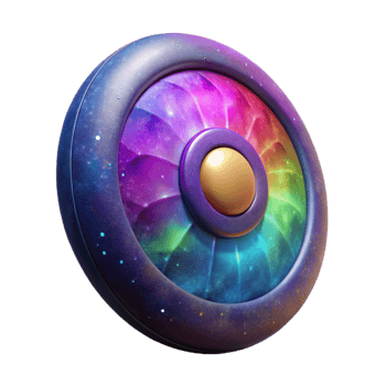 beautiful creative Cosmic Cartwheel with Glowing Edges Transparent Background high resolution png