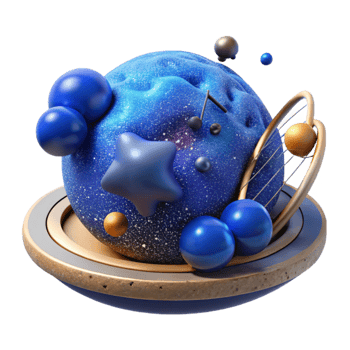 impressive traditional Cosmic Concert Transparent Background with Blue Nebula detailed png