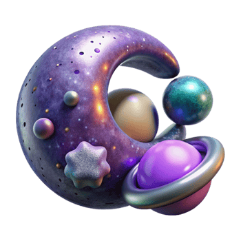 dramatic artistic Cosmic Ensemble Isolated Element Dynamic Pose high quality png
