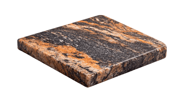 Granite countertop sample texture of surface pattern, cut out transparent png
