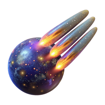 extraordinary vintage Cosmic Rays Streaking Across Space Isolated original png