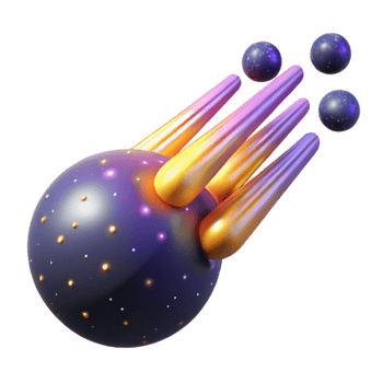 dramatic contemporary Cosmic Rays Streaking Across Space Isolated professional png