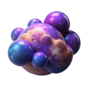 impressive creative Cosmic Symphony Cutout with Vibrant Nebula Background original png