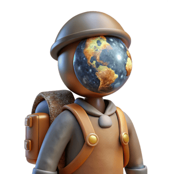 dramatic classic Cosmic Traveler Cutout with Backlit Silhouette detailed png