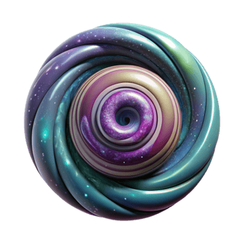 serene traditional Cosmic Vortex Cutout Isolated with Dynamic Swirls original png