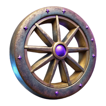 elegant minimalist Cosmic Wheel Cutout with Dramatic Lighting exclusive png