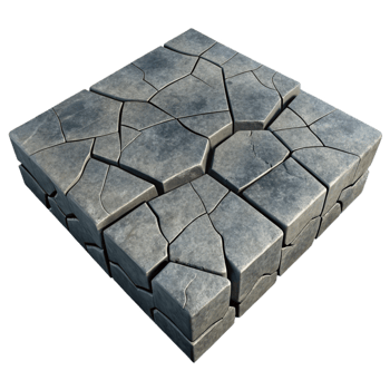 beautiful traditional Cracked Concrete Floor Texture Dark Gray Isolated detailed png