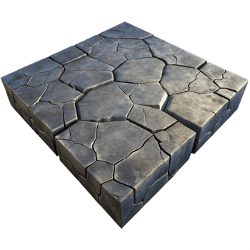 impressive abstract Cracked Concrete Floor Texture Dark Gray Isolated detailed png