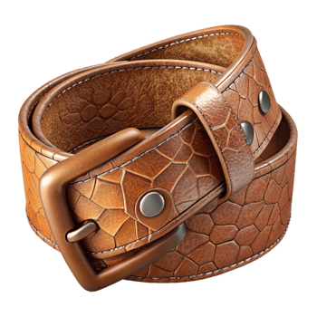 impressive modern Cracked Leather Belt Texture Cutout with Worn Edges Transparent Background genuine png