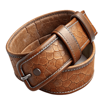 dramatic rustic Cracked Leather Belt Texture Cutout with Worn Edges Transparent Background exclusive png