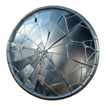 extraordinary minimalist Cracked Mirror Surface Cutout with Jagged Lines high resolution png