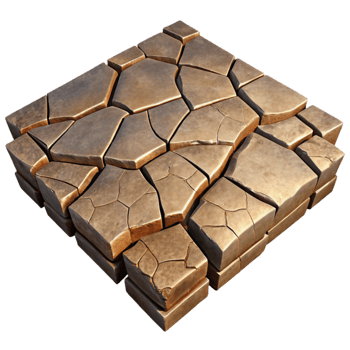 vibrant classic Cracked Pavement Texture Cutout Isolated Element high resolution png