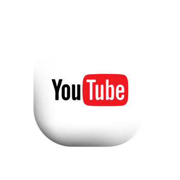 Youtube logo on a white square png