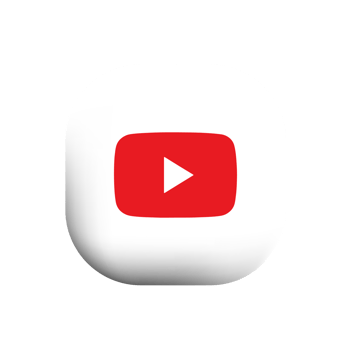 Youtube logo on white button png