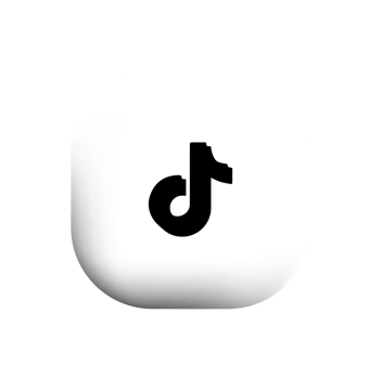 Tiktok logo on square rounded white png