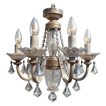 serene classic Crystal Chandelier Prismatic Light Transparent premium png