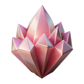 vibrant abstract Crystallized Dream Geometric Cutout Soft Pink Hue Isolated high quality png