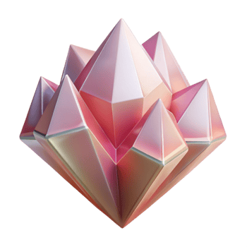 impressive minimalist Crystallized Dream Geometric Cutout Soft Pink Hue Isolated premium png