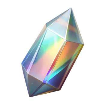 dramatic vintage Crystal Prism Light Spectrum Transparent Background png