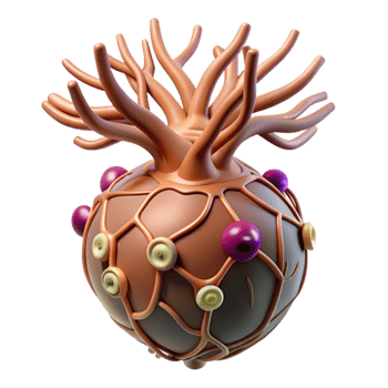 vibrant rustic Cybernetic Organism with Roots Cutout high resolution png