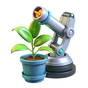 wonderful modern Cybernetic Plant Growing From Robot Foot Transparent exclusive png