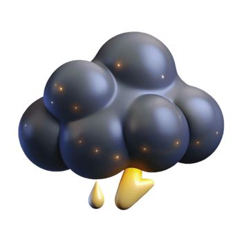 serene vintage Dark and Stormy Sky Transparent Background Isolated exclusive png