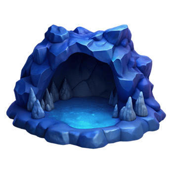 beautiful modern Dark Blue Ocean Depth Cavern Cutout high resolution png