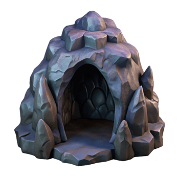 impressive artistic Dark Gelid Grotto Cave Opening Cutout premium png