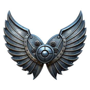beautiful creative Dark Steel Mechanical Wings Front View Cutout authentic png