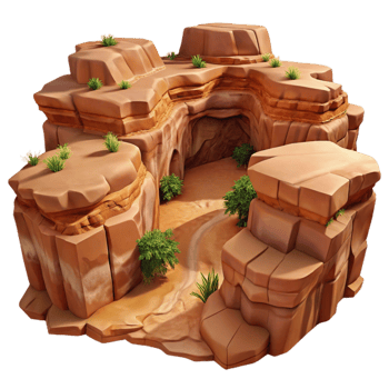 extraordinary minimalist Desert Canyon Transparent Background Dramatic Sunlight original png