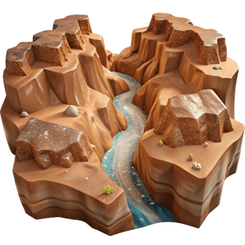 stunning vintage Desert Canyon Transparent Background Dramatic Sunlight exclusive png