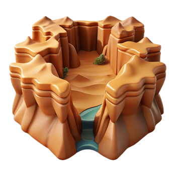 stunning contemporary Desert Gorge Opening Isolated Dramatic Perspective Angle png