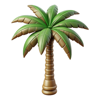 impressive abstract Detailed Palm Tree Silhouette Cutout Isolated detailed png