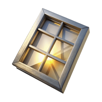 serene minimalist Diagonal Sunlight Through Window Cutout professional png