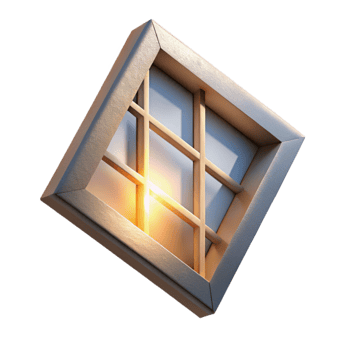 vibrant minimalist Diagonal Sunlight Through Window Cutout detailed png