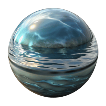 dramatic artistic Distorted Blurred Reflection in Water Surface Isolated high quality png