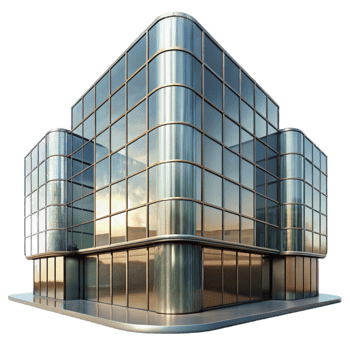 vibrant traditional Distorted Building Reflection in Rain Puddle Isolated detailed png