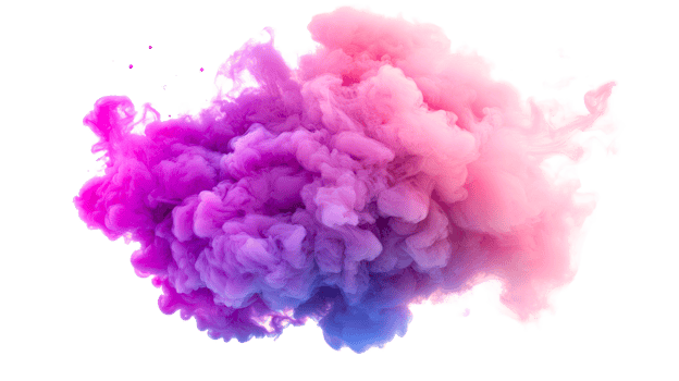 Pink, purple smoke cloud, abstract background design element, cut out transparent png
