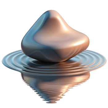 magnificent classic Distorted Simple Shape Reflection in Water Isolated original png