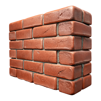elegant creative Distressed Brick Wall Texture Isolated on White detailed png