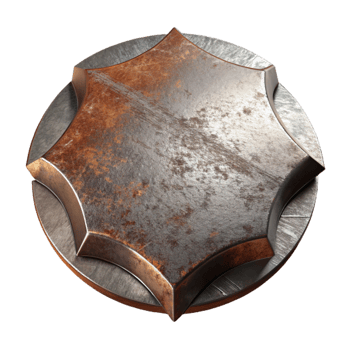 extraordinary classic Distressed Metal Sheet Texture Cutout on Transparent Background png