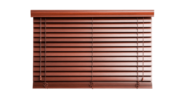 Brown Wooden Blinds, window treatment interior decor, cut out transparent png
