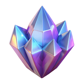 extraordinary modern Dreamy Crystal Isolated Geometric Forms Soft Light high quality png