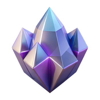 vibrant contemporary Dreamy Crystal Isolated Geometric Forms Soft Light authentic png