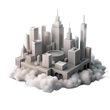 magnificent contemporary Dreamy Metropolis Cutout Soft Focus Fog original png