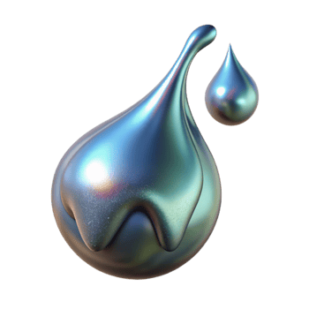 vibrant classic Dynamic Alloy Drip Transparent Background Isolated detailed png
