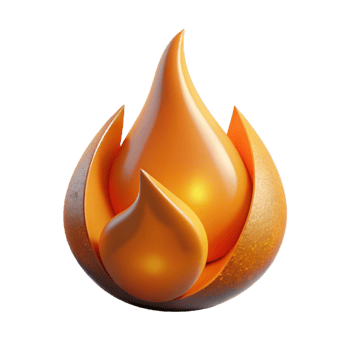dramatic abstract Dynamic Firelight Shadows Isolated with Orange Glow Cutout authentic png