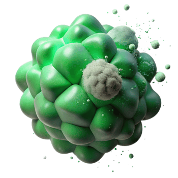 magnificent abstract Dynamic Particle Dispersion Green Glow Cutout Element professional png